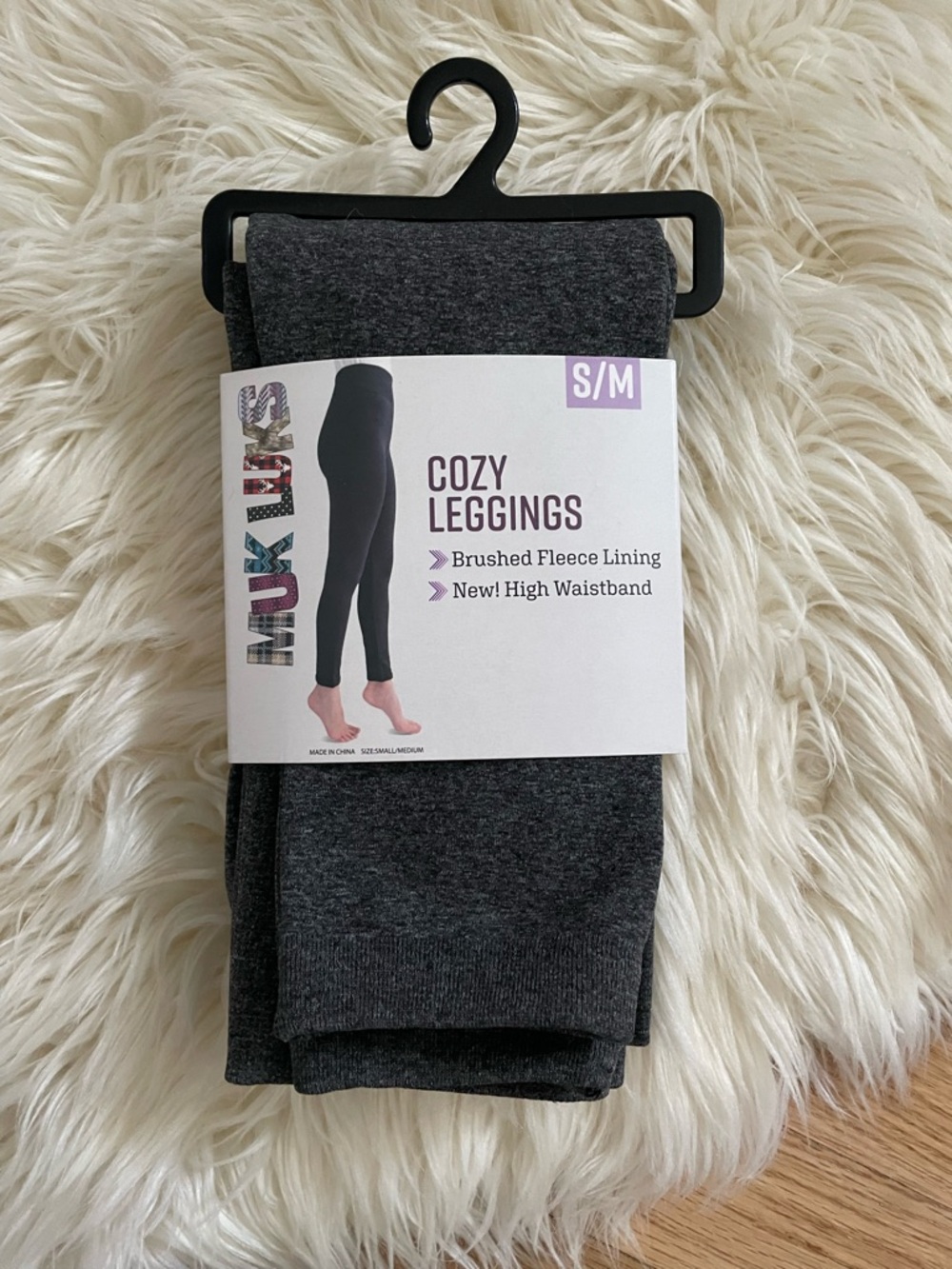 Muk Luks Cozy Leggings S/M - Dark Heather Gray